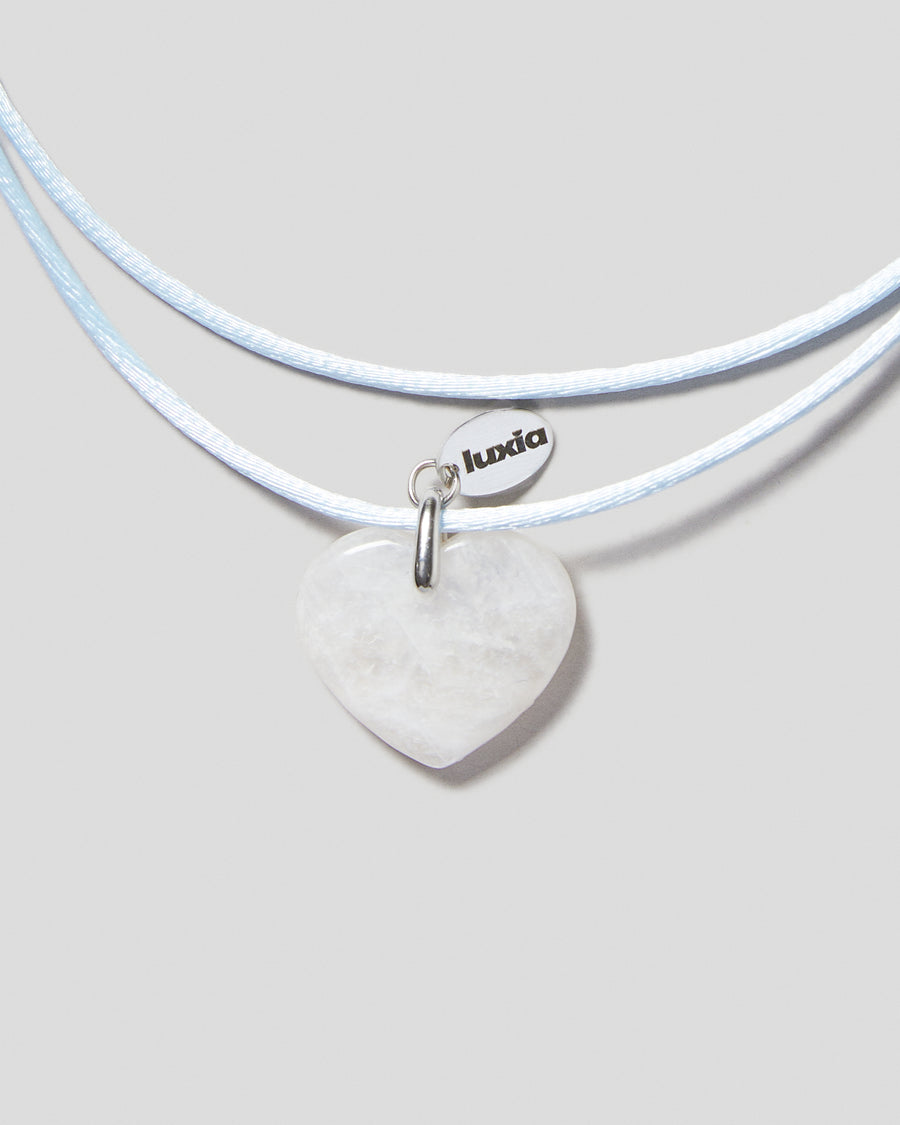 CORAZÓN GRANDE DE PIEDRA LUNA AZUL